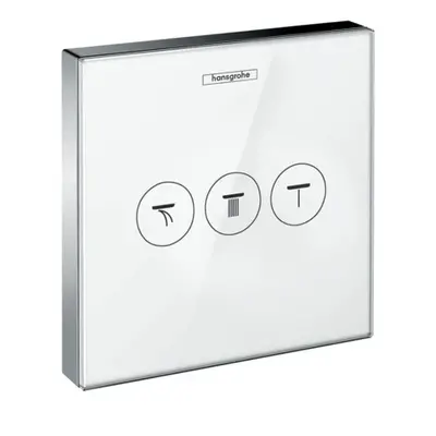 Hansgrohe Shower Select - Ventil pod omítku pro 3 spotřebiče, bílá/chrom 15736400