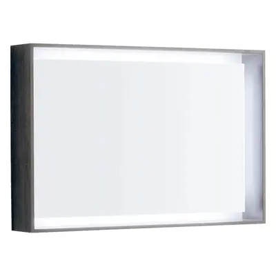 Geberit Citterio - Zrcadlo 884x584 mm s LED osvětlením, šedohnědý dub 500.572.JJ.1