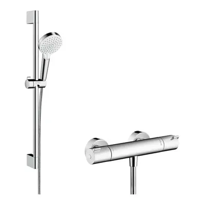 Hansgrohe Crometta - Sprchový set Vario s termostatem Ecostat 1001 CL, 2 proudy, bílá/chrom 2781