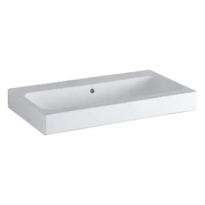 Geberit iCon - Umyvadlo 750x485 mm, bez otvoru pro baterii, s přepadem, bílá 124078000