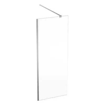 Geberit GEO - Sprchová stěna Walk-In, 80x200 cm, stříbrná/čiré sklo 560.119.00.2