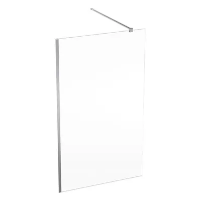 Geberit GEO - Sprchová stěna Walk-In, 120x200 cm, stříbrná/čiré sklo 560.159.00.2