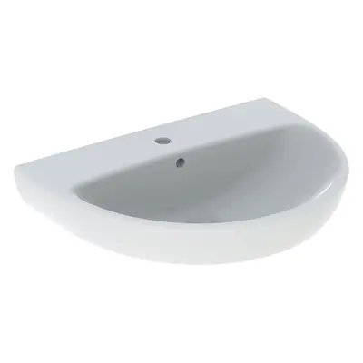 Geberit Selnova - Umyvadlo 650x500 mm, s přepadem, otvor pro baterii, bílá 500.297.01.7