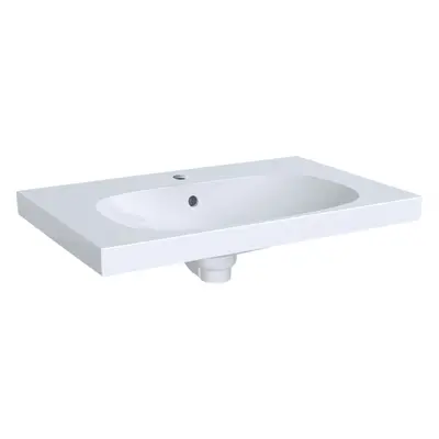 Geberit Acanto - Umyvadlo 750x482 mm, otvor pro baterii, s přepadem, bílá 500.622.01.2