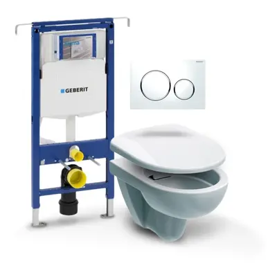 Geberit - Set Duofix speciál (modul, Sigma 20 bílá/chrom, Nova Pro klozet + sedátko) C4G