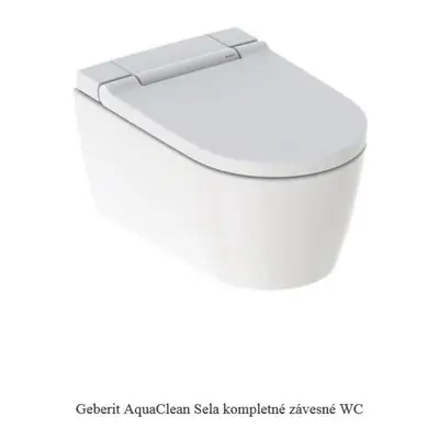 Geberit AquaClean - Elektronický bidet Sela s keramikou, závěsný, Rimfree, SoftClosing, alpská b