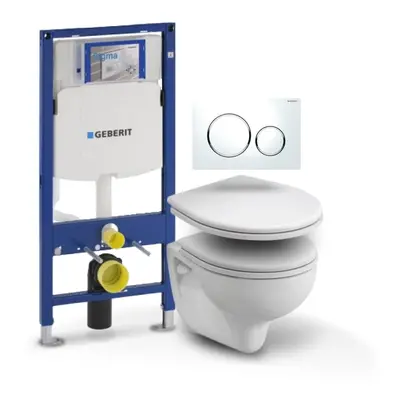 Geberit - Set Duofix (modul, Sigma 20 bílá/chrom, Rekord klozet, Rekord sedátko) B4E