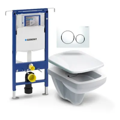 Geberit - Set Duofix speciál (modul, Sigma 20 bílá/chrom, Nova Pro klozet + sedátko) C4F