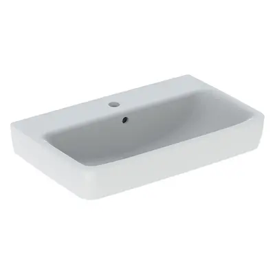 Geberit Selnova Compact - Umyvadlo 650x400 mm, s přepadem, otvor pro baterii, bílá 501.890.00.7