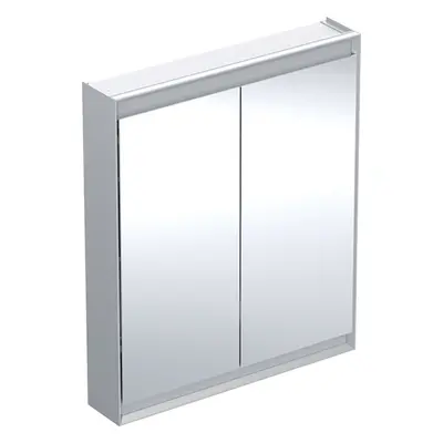 Geberit ONE - Zrcadlová skříňka s LED osvětlením, 750x900x150 mm, 2 dvířka, hliník 505.812.00.1