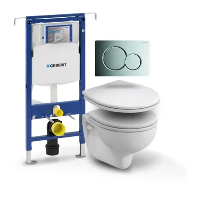 Geberit - Set Duofix speciál (modul, Sigma 01 chrom, Rekord klozet, Rekord sedátko) C2E