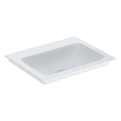 Geberit ONE - Umyvadlo nábytkové 600x480x140 mm, bez přepadu, bez otvoru pro baterii, KeraTect, 