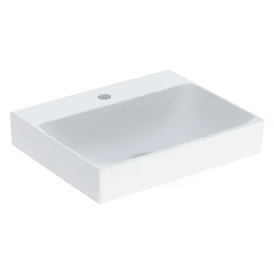 Geberit ONE - Umyvadlo na desku 500x400x140 mm, bez přepadu, s otvorem pro baterii, KeraTect, bí