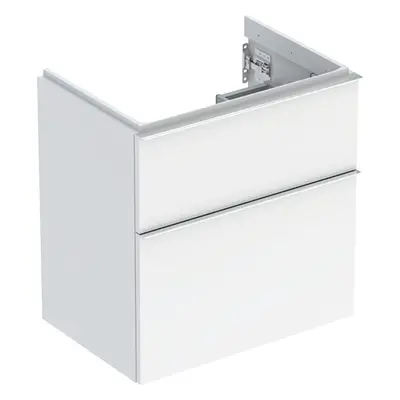 Geberit iCon - Umyvadlová skříňka 592x615x416 mm, 2 zásuvky, lesklá bílá 502.307.01.2