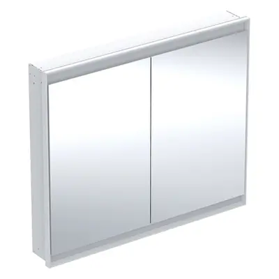 Geberit ONE - Zrcadlová skříňka s LED osvětlením, 1050x900x150 mm, 2 dvířka, vestavná, bílá 505.