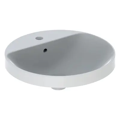 Geberit VariForm - Umyvadlo zápustné, průměr 480 mm, s přepadem, bílá 500.704.01.2