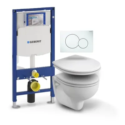 Geberit - Set Duofix (modul, Sigma 01 bílá, Rekord klozet, Rekord sedátko) B1E