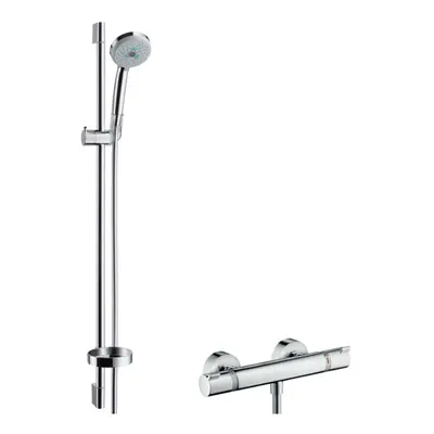 Hansgrohe Croma 100 - Sprchový set s termostatem, 3 proudy, tyč 900 mm, chrom 27085000