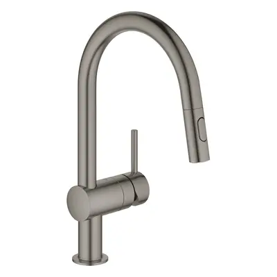 Grohe Minta - Dřezová baterie s výsuvnou sprškou, kartáčovaný Hard Graphite 32321AL2