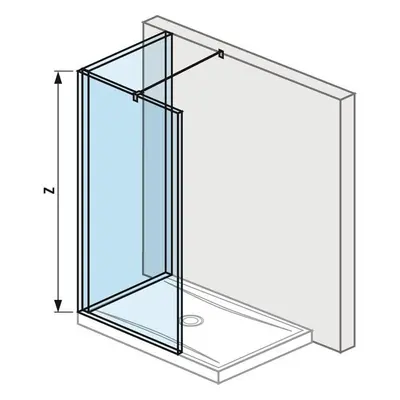 Jika Pure - Sprchová stěna Walk in L dvoudílná 1200x900 mm, Jika Perla Glass, čiré sklo H2694220