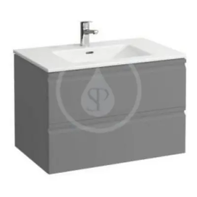 Laufen Pro S - Skříňka s umyvadlem, 800x500 mm, 2 zásuvky, matný grafit H8619634801041