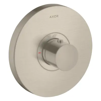 Axor ShowerSelect - Termostat HighFlow s podomítkovou instalací, kulatá rozeta, kartáčovaný nikl