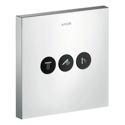 Axor ShowerSelect - Ventil s podomítkovou instalací, hranatá verze, pro 3 spotřebiče, chrom 3671