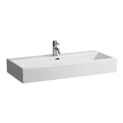 Laufen Living - Dvojumyvadlo nábytkové 1000x460 mm, se 2 otvory pro baterie, bílá H8184370001071