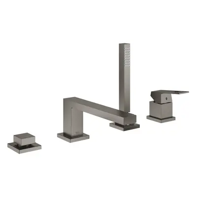 Grohe Eurocube - Vanová baterie na okraj vany, 4-otvorová instalace, kartáčovaný Hard Graphite 1