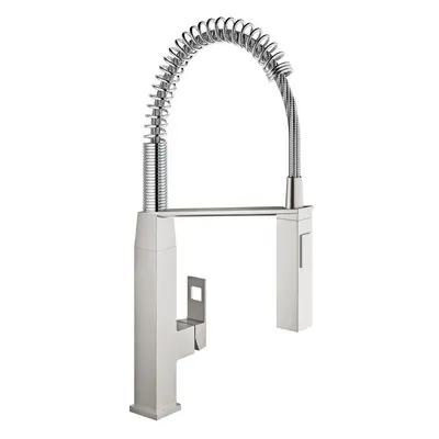 Grohe Eurocube - Dřezová baterie s flexibilním ramenem a sprškou, supersteel 31395DC0