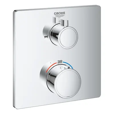 Grohe Grohtherm - Termostatická vanová baterie pro 2 spotřebiče, chrom 24080000