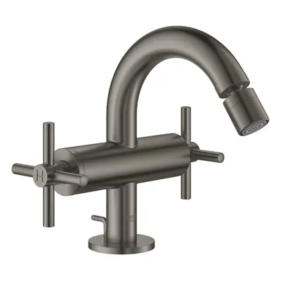 Grohe Atrio - Bidetová baterie s výpustí, velikost M, kartáčovaný Hard Graphite 24027AL3