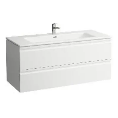 Laufen Pro S - Skříňka s umyvadlem, 1200x545x500 mm, 2 zásuvky, lesklá bílá H8619674751041