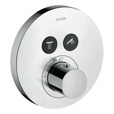 Axor ShowerSelect - Termostat s podomítkovou instalací, kulatá rozeta, pro 2 spotřebiče, chrom 3