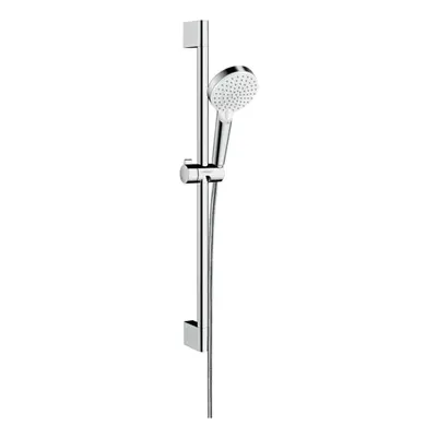 Hansgrohe Crometta - Set sprchové hlavice, 2 proudy, tyče a hadice, EcoSmart 9 l/min, bílá/chrom