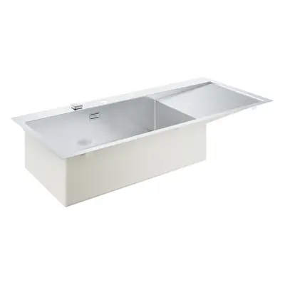 Grohe Dřezy - Dřez K1000 s automatickým odtokem, 1160x520 mm, kartáčovaná nerez 31581SD1