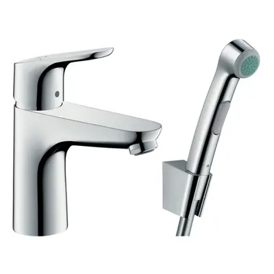 Hansgrohe Focus E2 - Umyvadlová baterie 100, s ruční sprchou Bidette, chrom 31927000