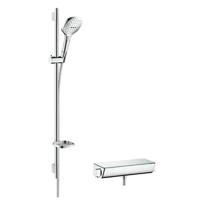 Hansgrohe Raindance Select E - Sprchový set 120 s termostatem Ecostat Select, 3 proudy, bílá/chr