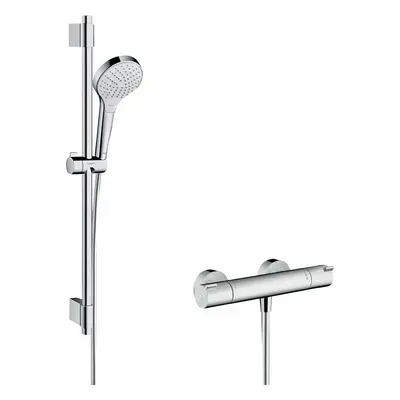 Hansgrohe Croma Select S - Sprchový set s termostatem Ecostat, 2 proudy, chrom 27833400