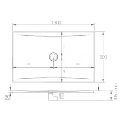 Jika Pure - Sprchová vanička 1300x900 mm, bílá H2164230000001