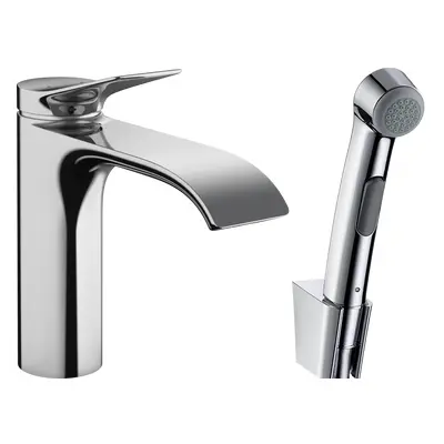 Hansgrohe Vivenis - Páková umyvadlová baterie s ruční sprchou Bidette a sprchovou hadicí 160 cm 