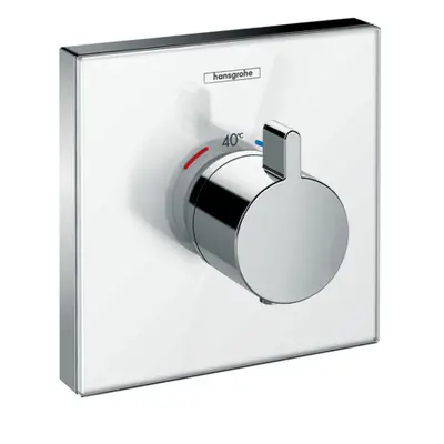 Hansgrohe Shower Select Glass - Termostatická baterie HighFlow pod omítku, bílá/chrom 15734400