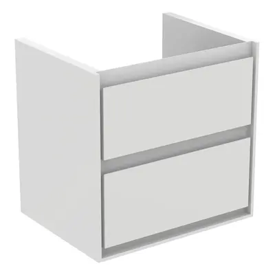 Ideal Standard Connect Air - Skříňka pod umyvadlo CUBE 53x40,9cm, 2 zásuvky, Bílá lesklá + matný