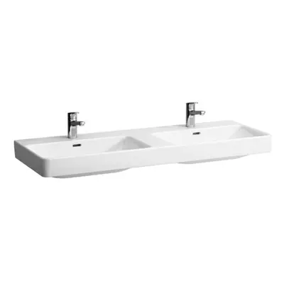 Laufen Pro S - Dvojumyvadlo, 1300x460 mm, 2 otvory pro baterie, s LCC, bílá H8149684001041