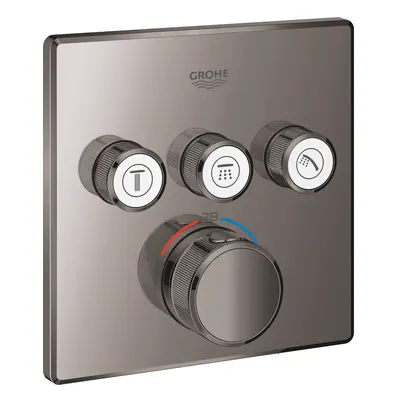 Grohe Grohtherm SmartControl - Termostatická baterie pod omítku, 3 ventily, Hard Graphite 29126A