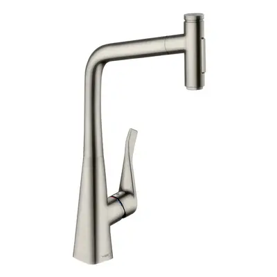 Hansgrohe M71 - Dřezová baterie M7117-H320 s výsuvnou sprškou, sBOX, vzhled nerezu 73816800