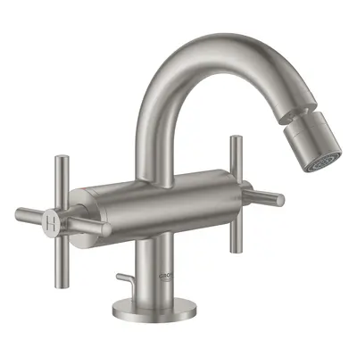 Grohe Atrio - Bidetová baterie s výpustí, velikost M, supersteel 24027DC3