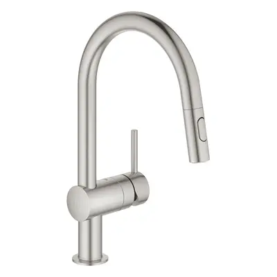 Grohe Minta - Dřezová baterie s výsuvnou sprškou, supersteel 32321DC2