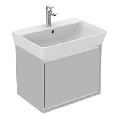 Ideal Standard Connect Air- Skříňka pod umyvadlo CUBE 55cm, 1 zásuvka, Lesklý světle šedý + matn