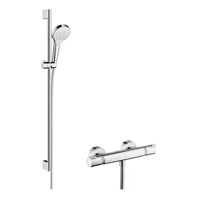 Hansgrohe Croma Select S - Sprchový set Vario s termostatem, 3 proudy, sprchová tyč 900 mm, bílá